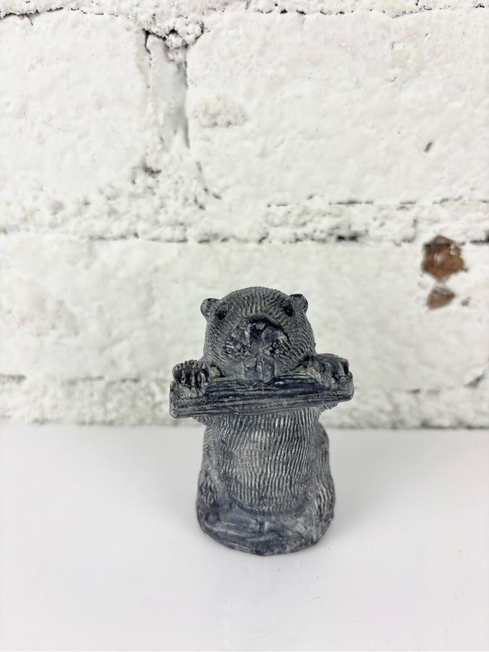 Wolf Original Small Gray Beaver Figurine Statue